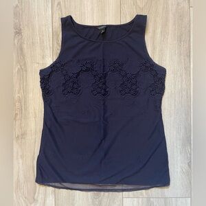 Ann Taylor Tank Top with Lace, XS